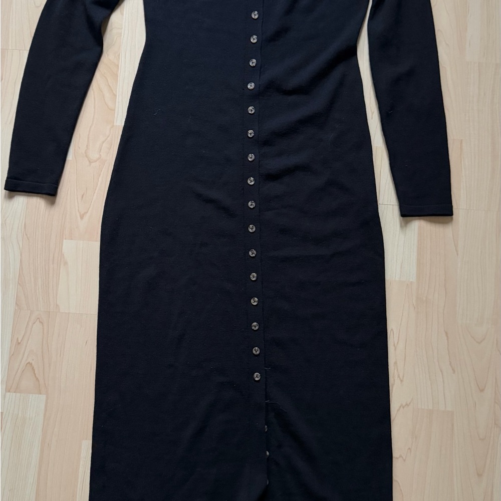 Reformation black maxi knit button down dress, size S - Picture 14 of 15